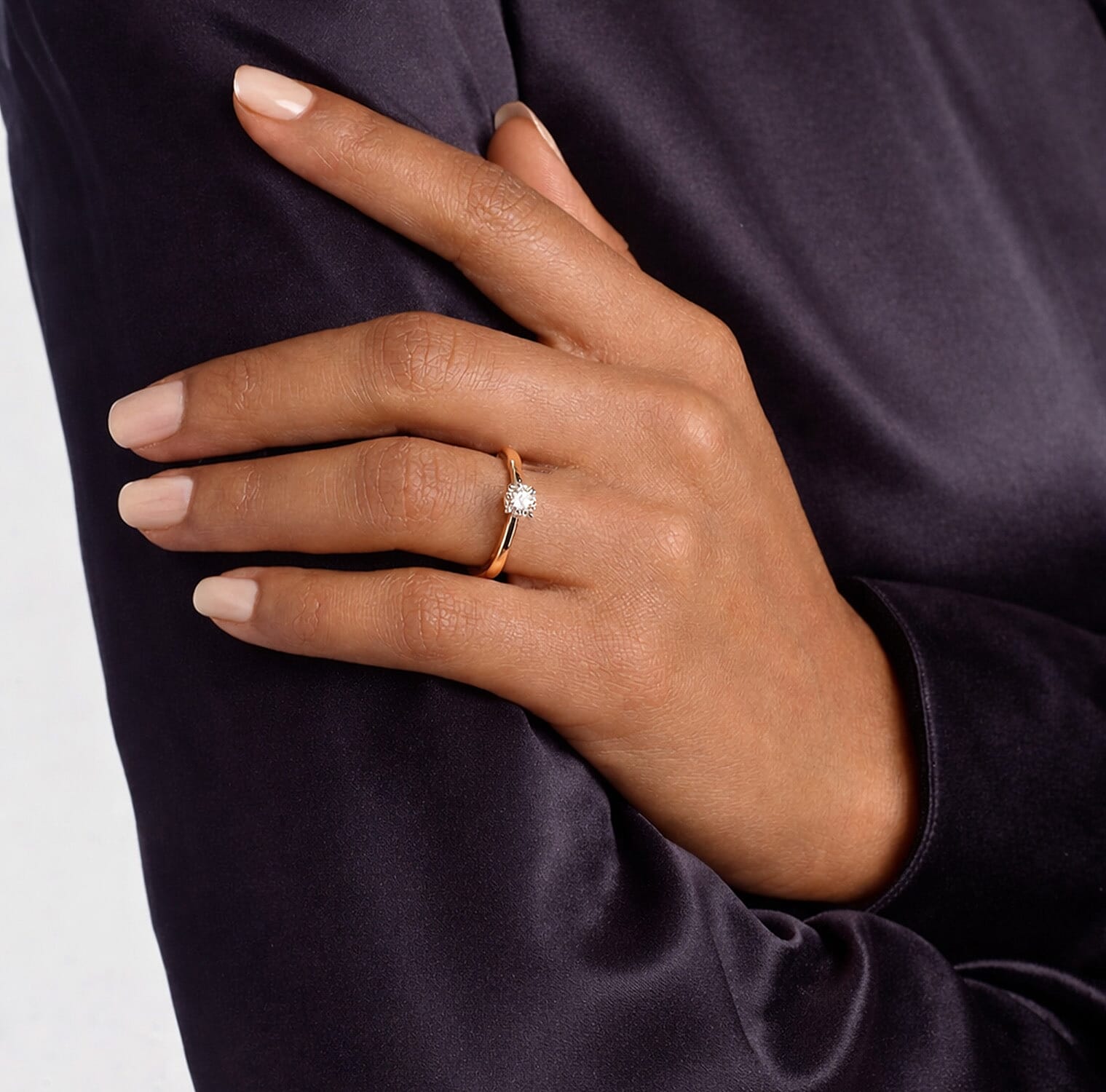 Luxuriant Diamond - Lab Grown Diamond Solitaire Ring in Sterling Silver